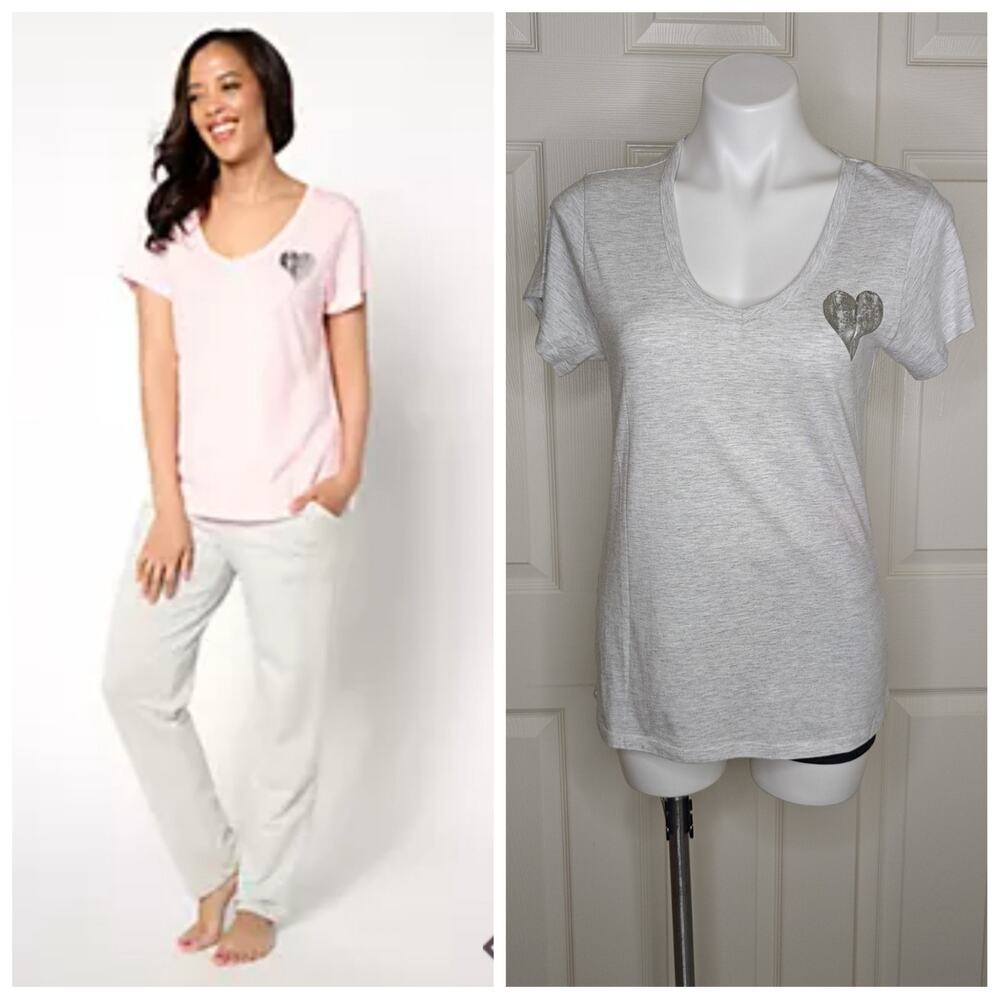 Bumblebella by Jill Martin Softest Slub V-Neck Tee sz XXS